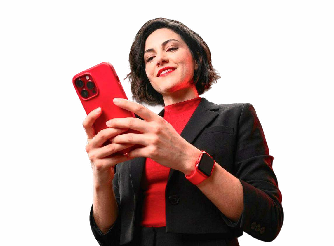 Creator sharing a YouFlix challenge from her phone